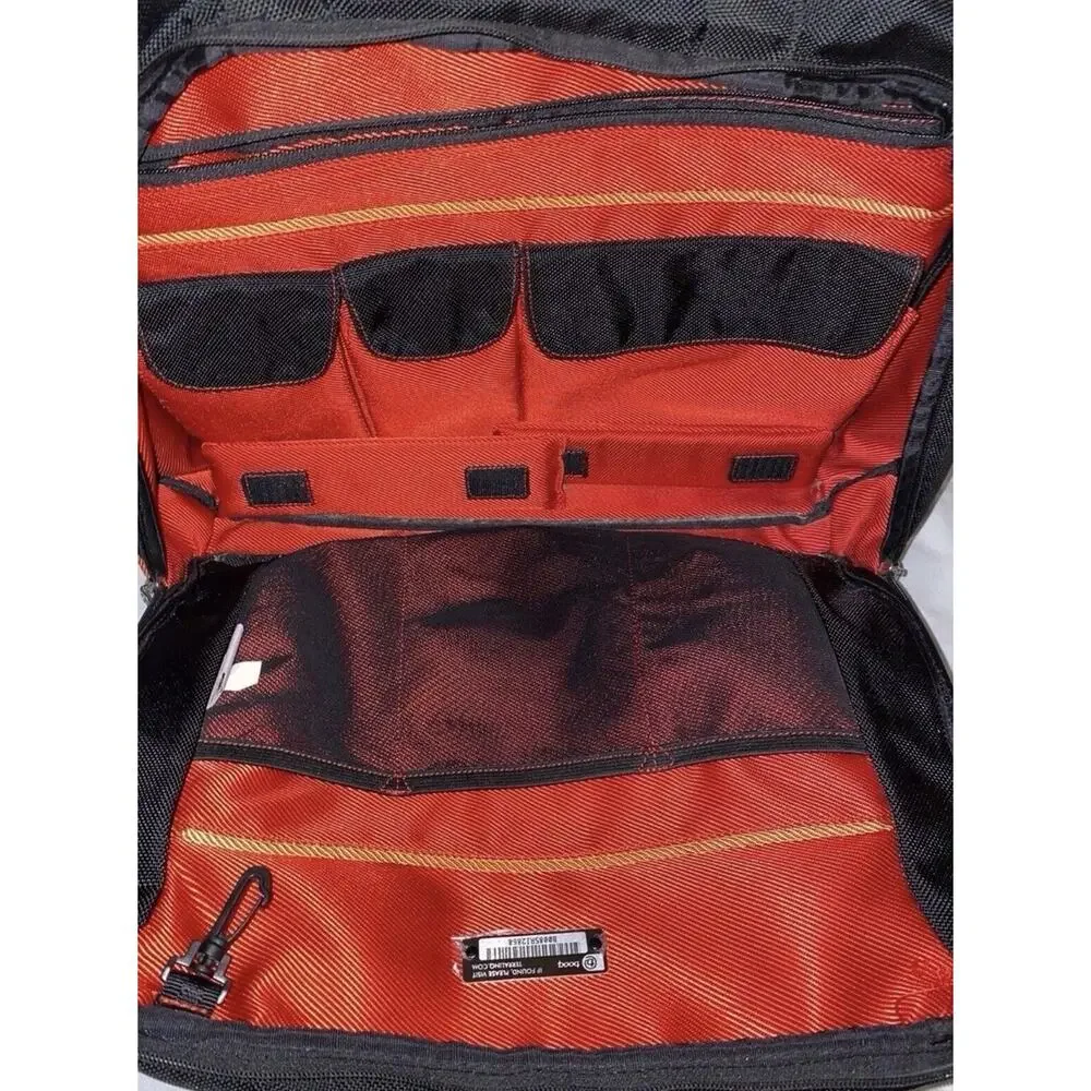Vintage Boog Black Nylon Heavy Duty Messenger Laptop Mobile Office Bag